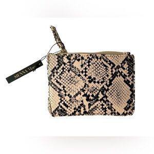 Sienna Mae Lennon Vegan Leather Card Wallet - Snake Print NWT